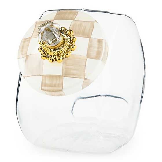 Cookie Jar w Mocha Check Lid
