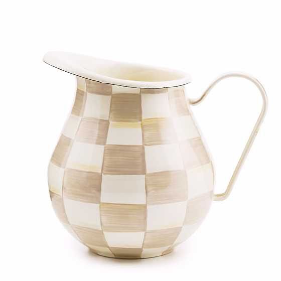 Mocha Check Pitcher