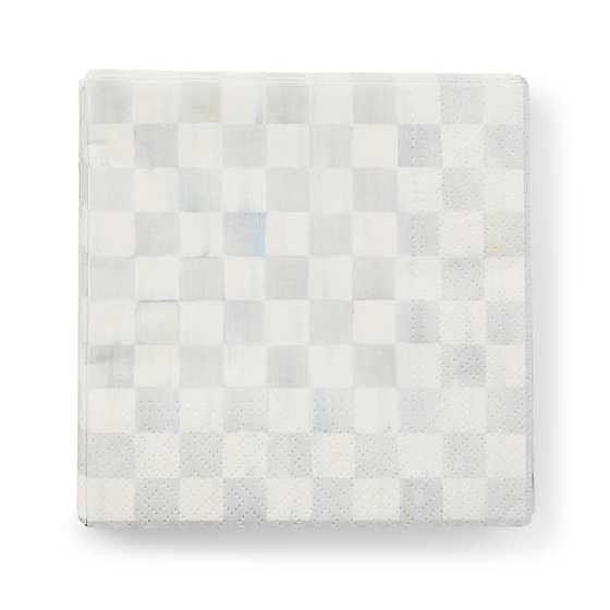 Sterling Check Cocktail Napkins