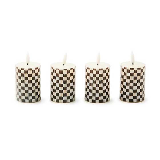 Courtly Check Flameless Votives Set of 4