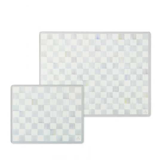 Sterling Check Glass Cutting Board Set of 2