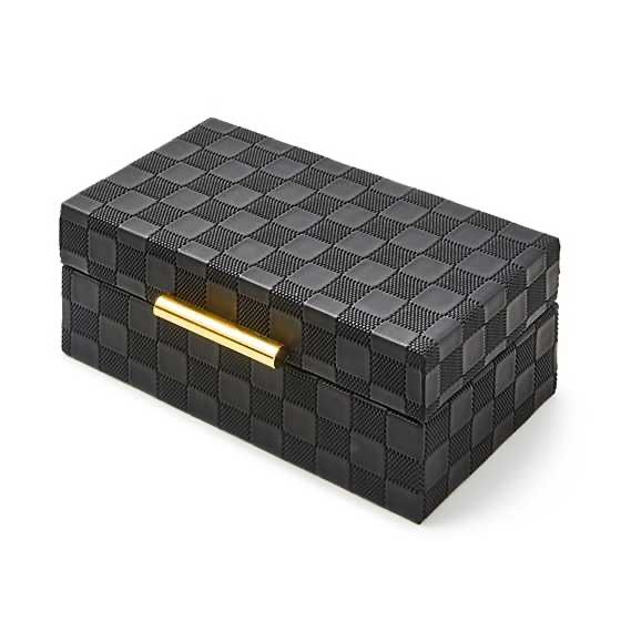 Black Faux Leather Large Box