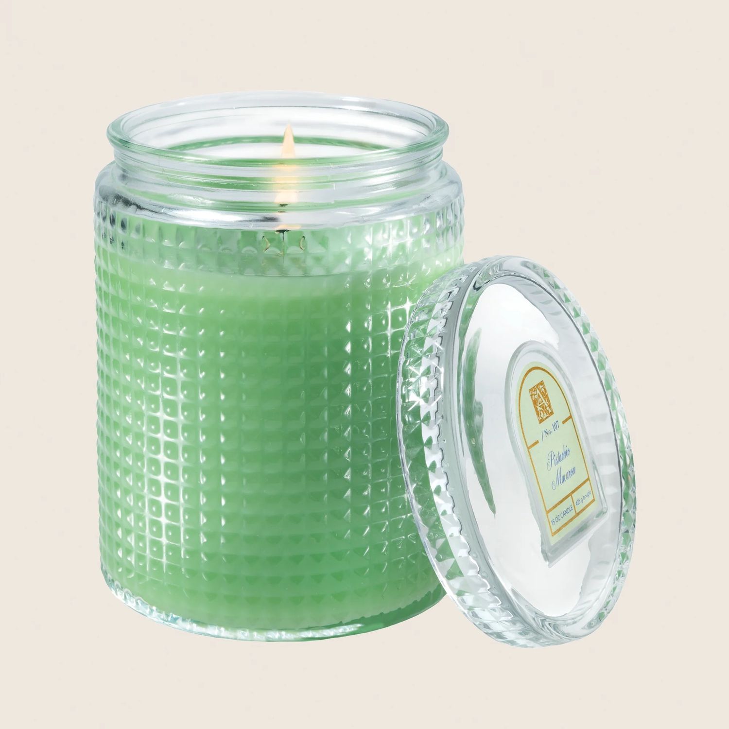 Pistachio Macaron 15oz candle w lid
