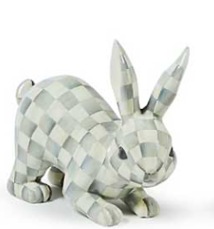 Resting Sterling Check Trophy Bunny
