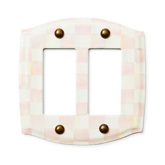 Rosy Check Double Rocker Switch Plate