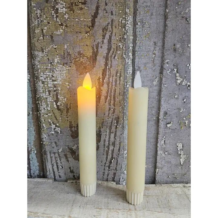 Cream 6&quot; Moving Flame Tapers