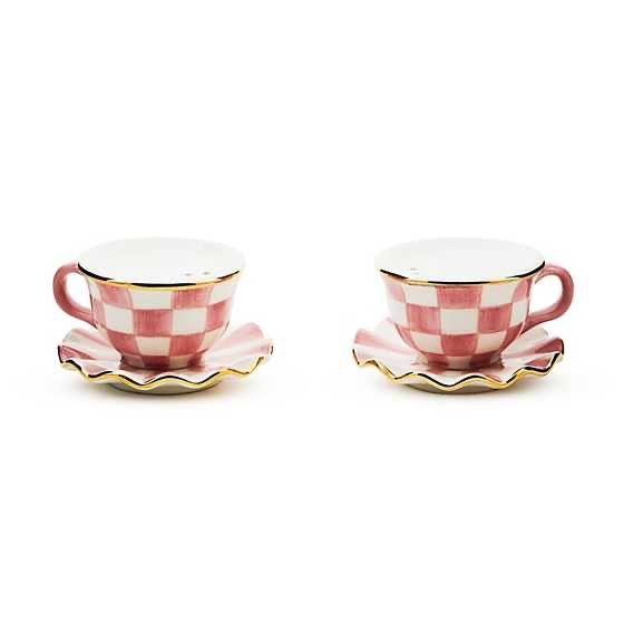 Rosy Check Teacup Salt &amp; Pepper Set