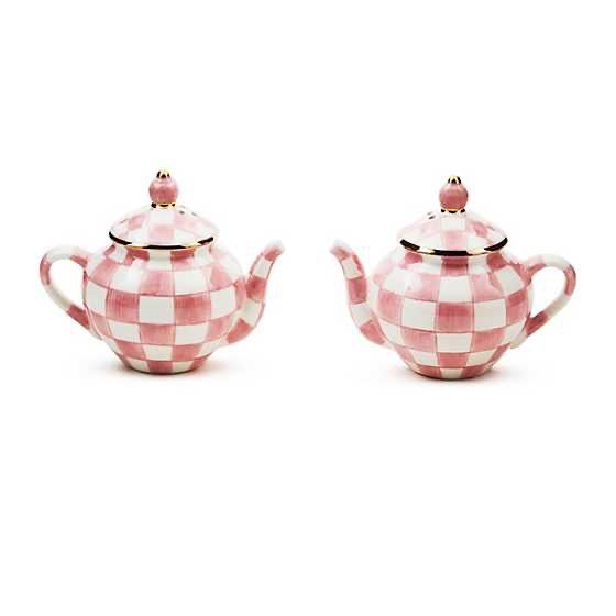 Rosy Check Teapot Salt &amp; Pepper Set