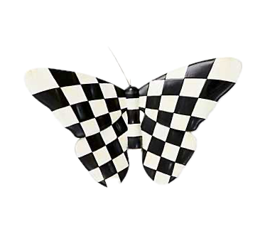 Large 11&quot;w Courtly Check Outdoor Butterfly Wall Decor