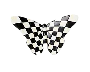 Small 8.25&quot;w Courtly Check Outdoor Butterfly Wall Decor 