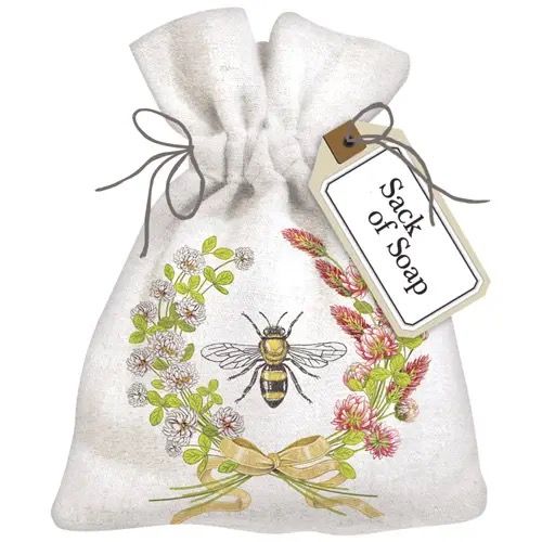 Bee Clover Wreath Sack of Soap