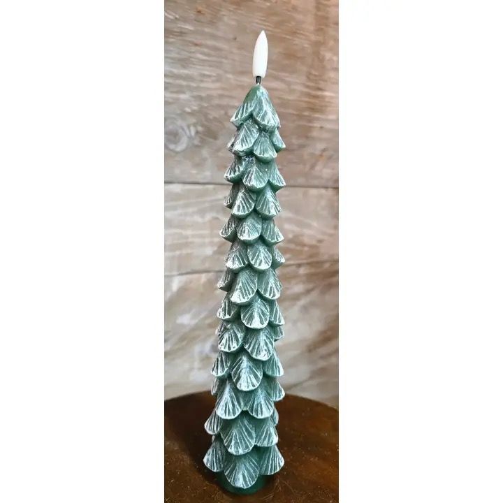 Green Christmas Tree Taper 10&quot;