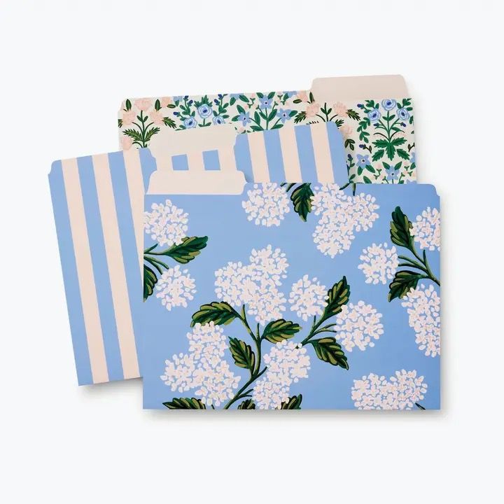 Hydrangea File Folder Set