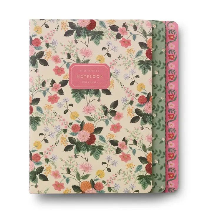 Set of 3 Dahlia Notebooks