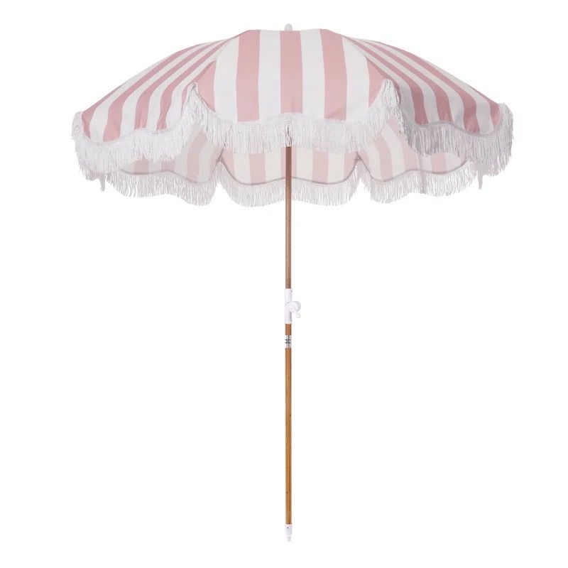 Pink &amp; White Stripe Umbrella 