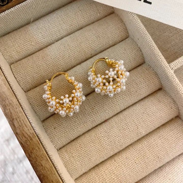 Bead Flower Earrings