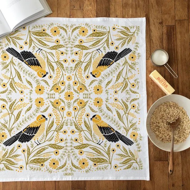 Goldfinch Tea Towel