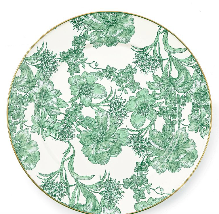 Emerald English Garden Charger/Plate