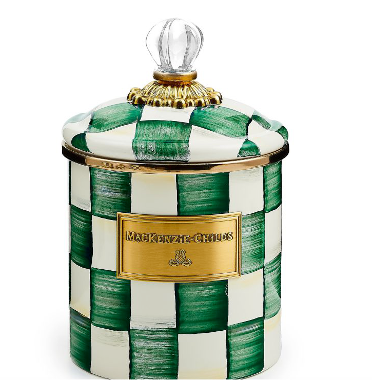 Emerald Check Small Canister