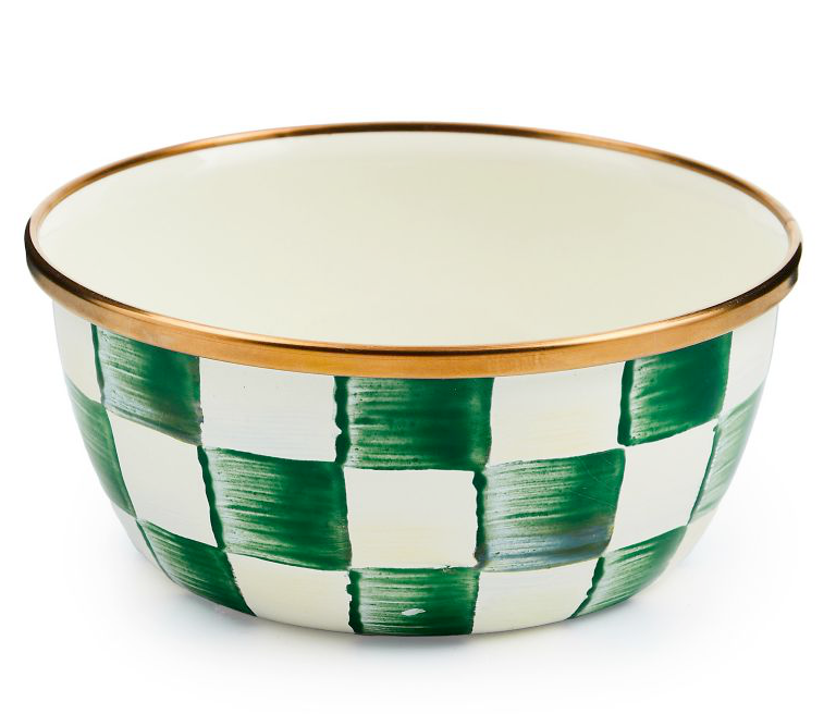 Emerald Check Pinch Bowl