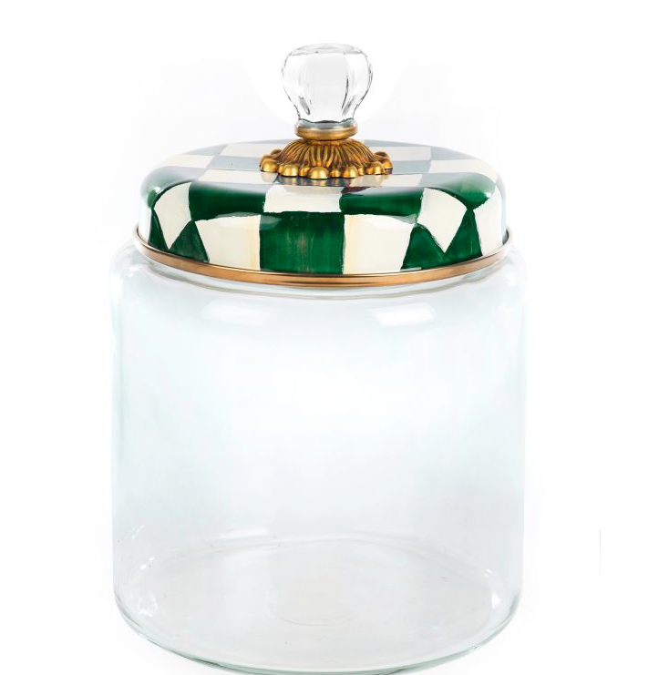 Emerald Check Large Kitchen Canister