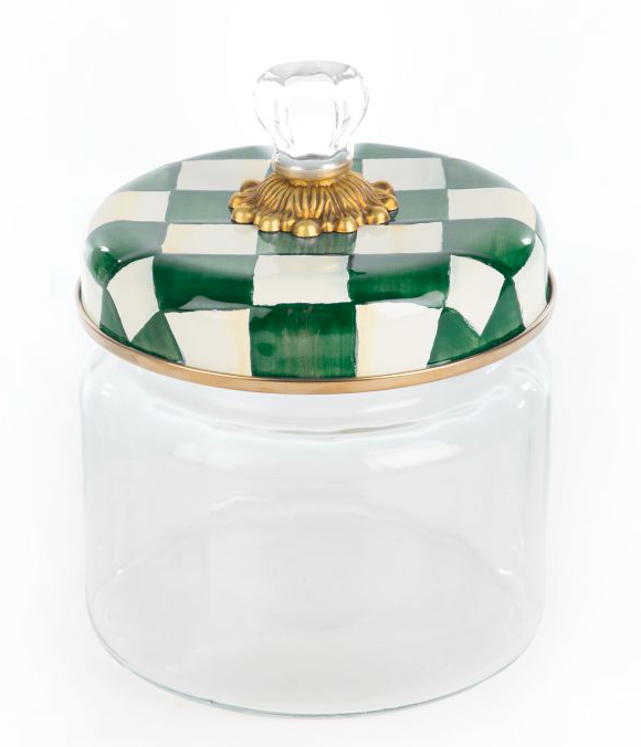 Emerald Check Small Kitchen Canister
