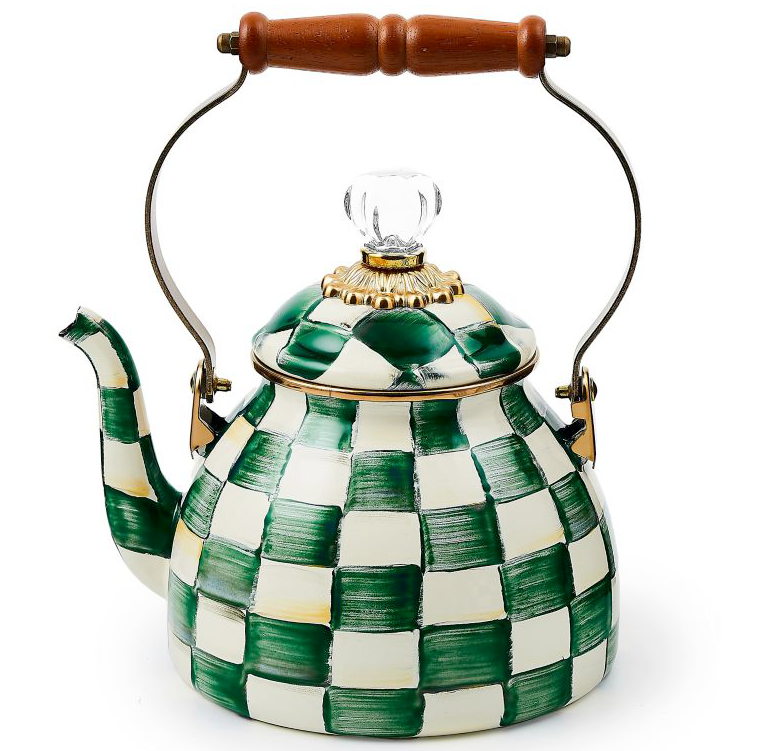 Emerald Check 2 Quart Tea Kettle