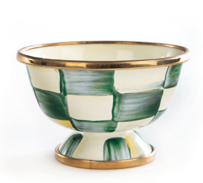 Emerald Check Little Sugar Bowl