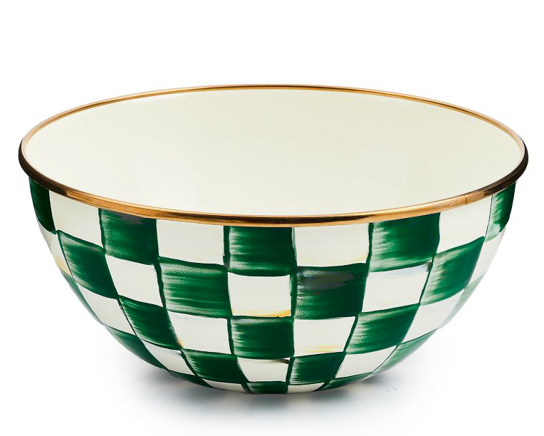 Emerald Check Small Everyday Bowl