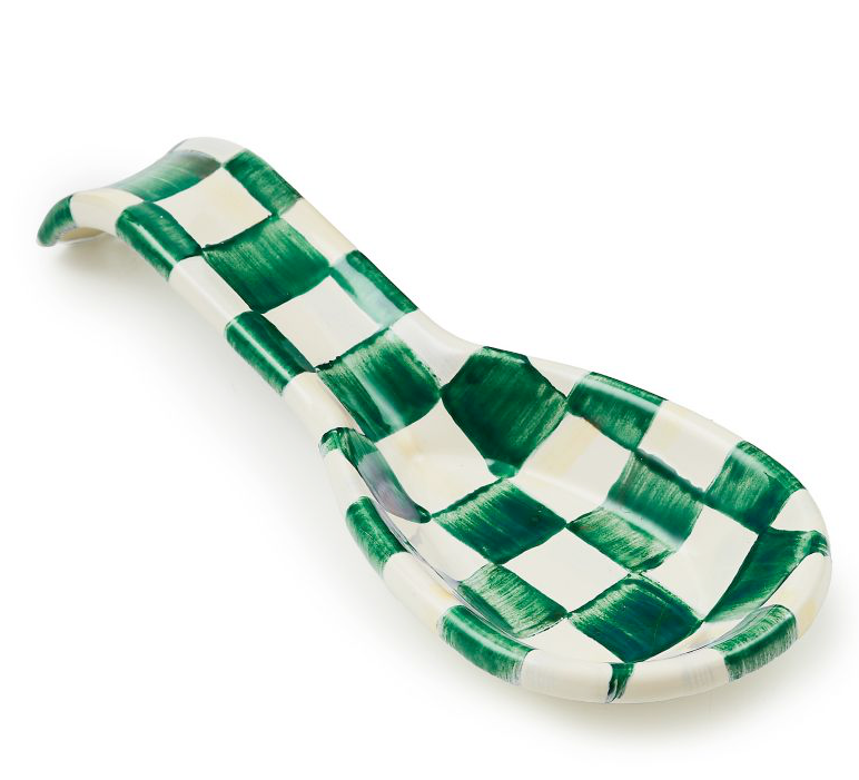 Emerald Check Spoon Rest