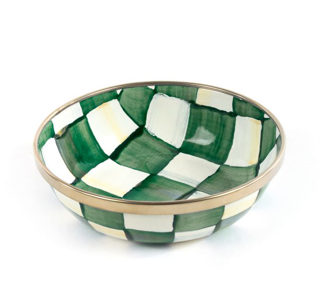 Emerald Check Relish Dish