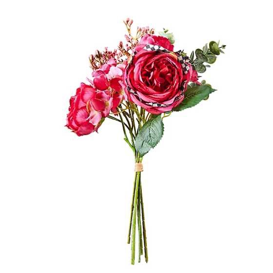 Fuchsia Rose &amp; Hydrangea Bouquet