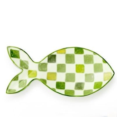 Go Fish Serving Platter- Green