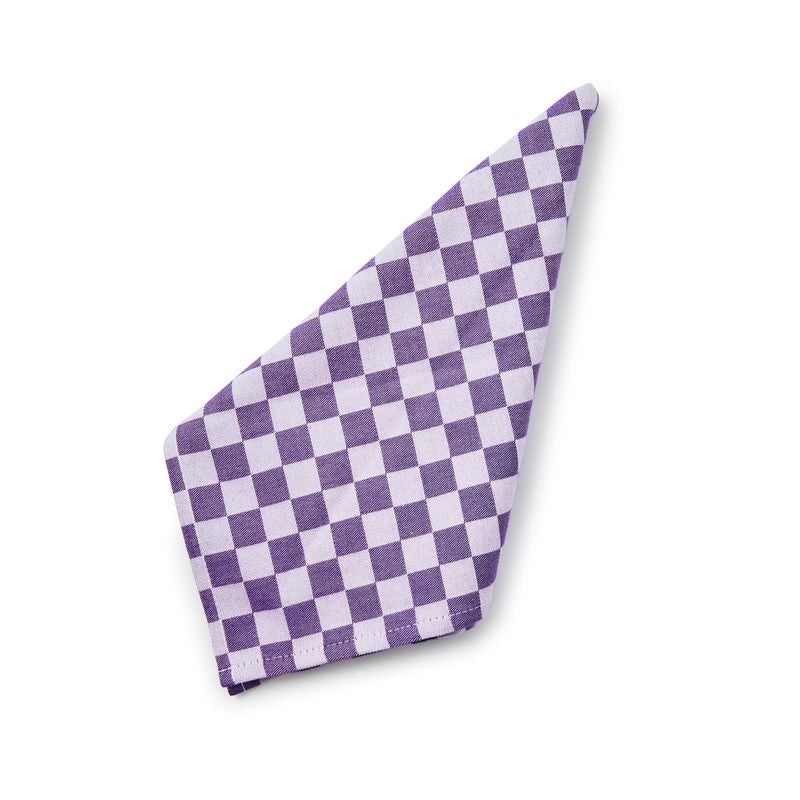 Plum Check Napkins- Set of 4
