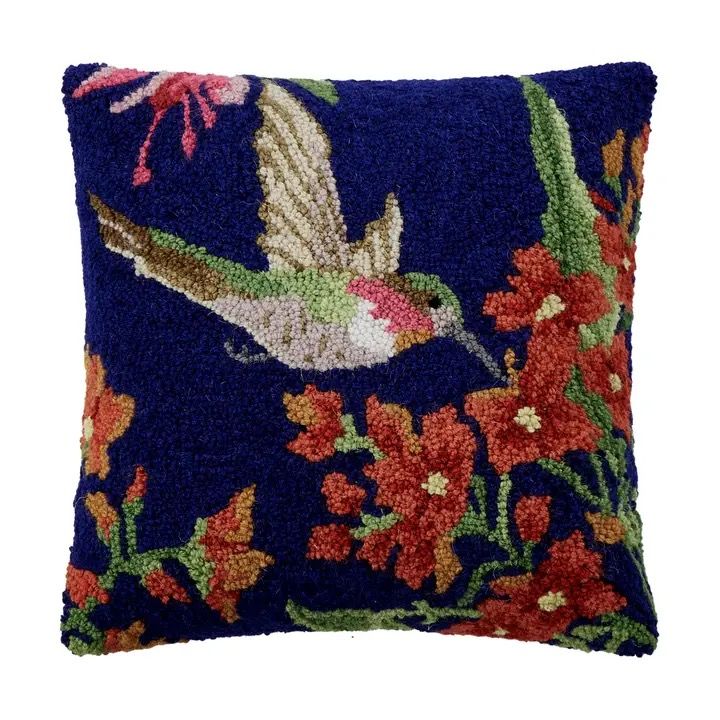 Hummingbird Harmony Hook Pillow