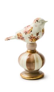 Wild Rose Brown 6.25&quot; Bird Topiary