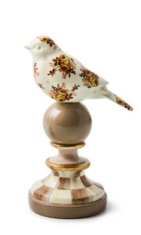 Wild Rose Brown 7.5&quot; Bird Topiary
