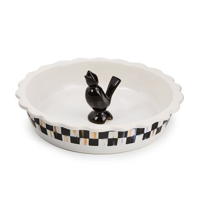 Courtly Check Everyday Pie Plate w Pie Bird