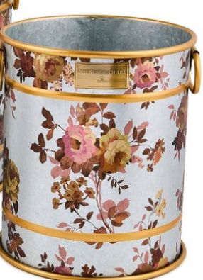 Wild Rose Medium Galvanized Planter