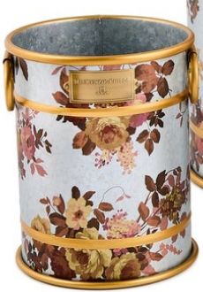 Wild Rose Small Galvanized Planter
