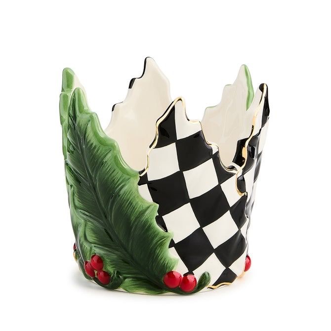 Holly Leaf Ceramics Short Pillar Candle Holder 