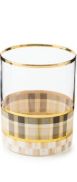 Tartan Mocha Tumbler Glass