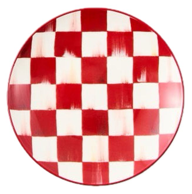 Cherry Check Appetizer Plate