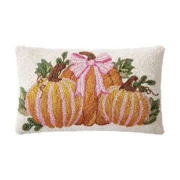 Stripe Pumpkin Trio Hook Pillow
