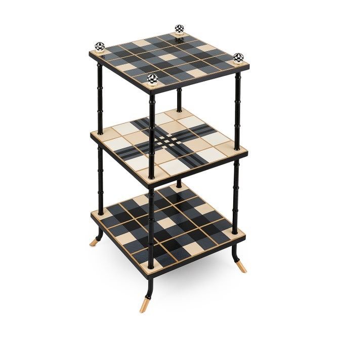 Mad for Plaid 3 Tier Table