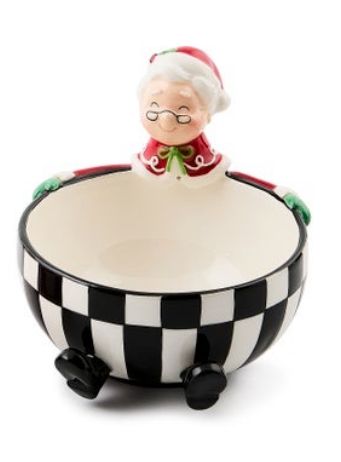 Check It Out Mrs. Claus Snack Bowl