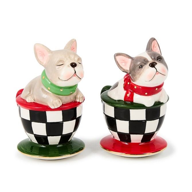 Check It Out French Bulldog Salt &amp; Pepper Set
