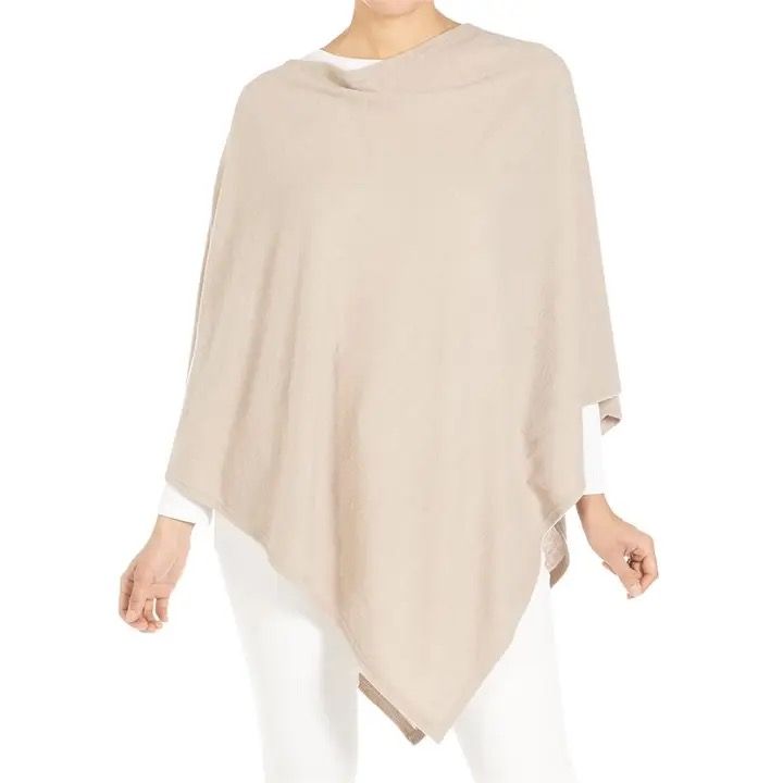Asymmetrical Poncho Taupe