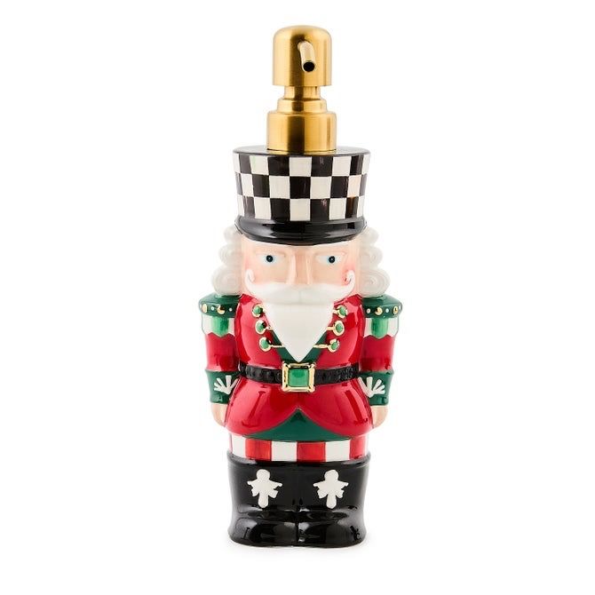 Check It Out Ceramic Nutcracker Soap Dispenser