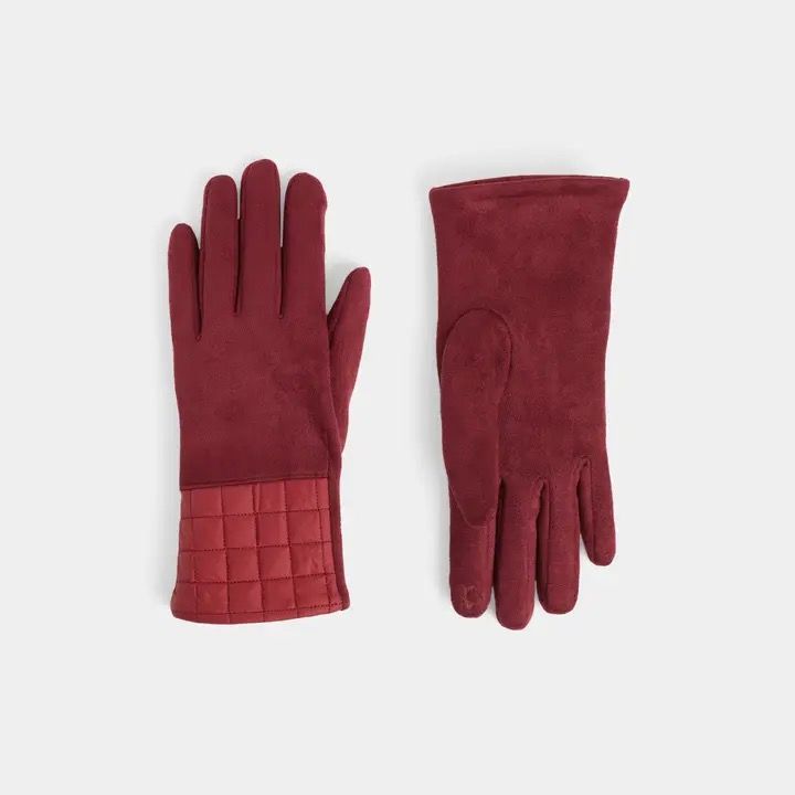 Red Puffer Wrist Gloves